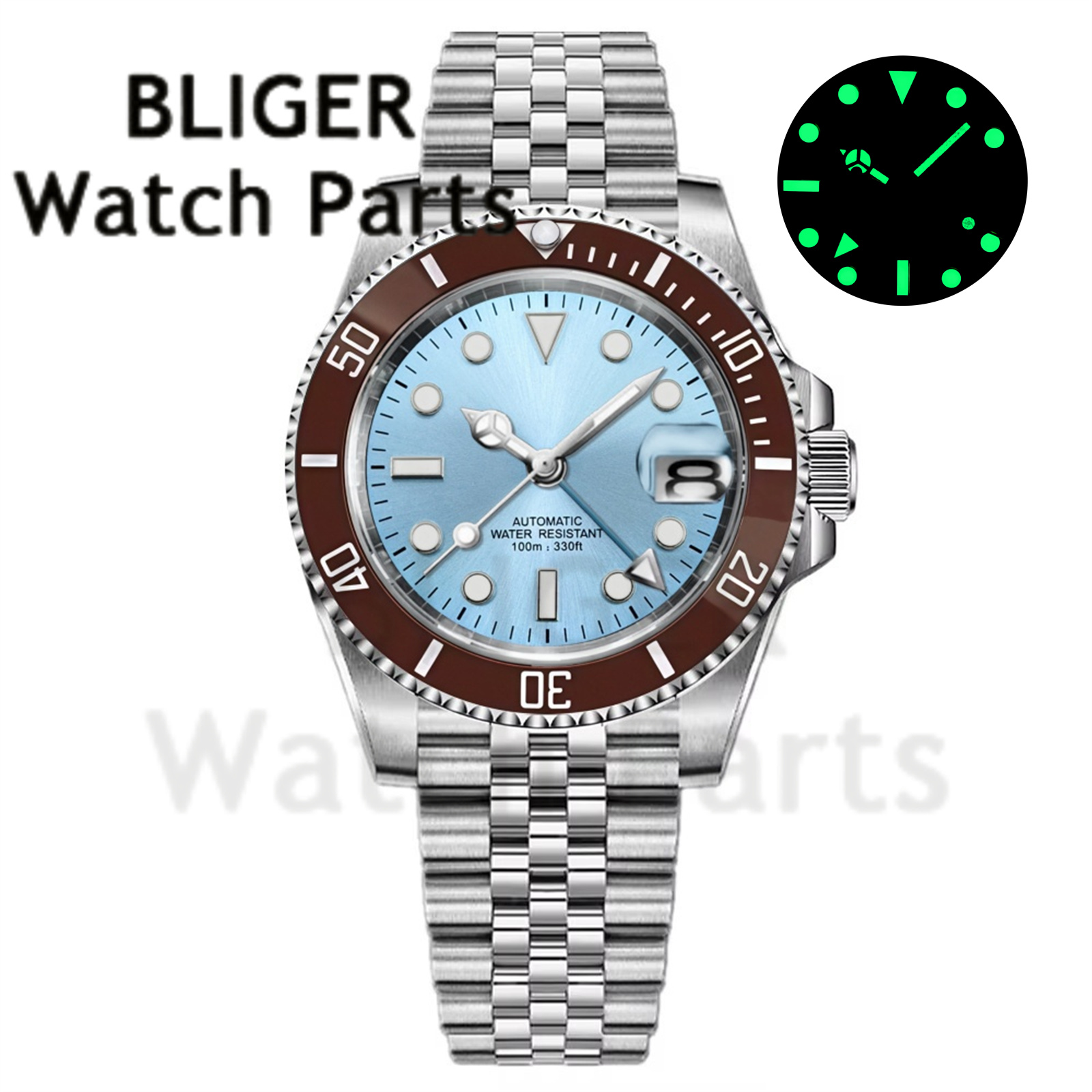 Custom Fashion GMT 40mm Men NH - Stainless Bracelet Diver avaliação e preço