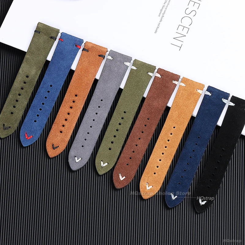 18mm 20mm 22mm High Quality Su - Suede Strap Watch avaliação e preço
